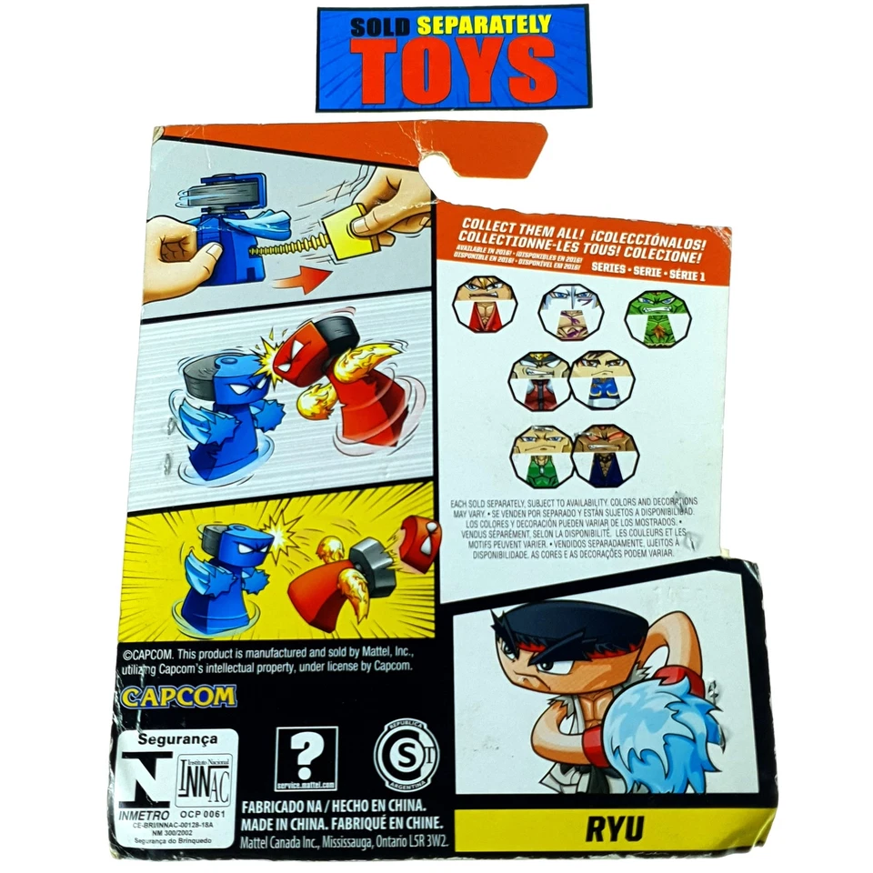 Figura VS Rip Spin Warriors RYU Street Fighter Serie 1 2016 Toy Top Spin Battle Foto 3 de 3