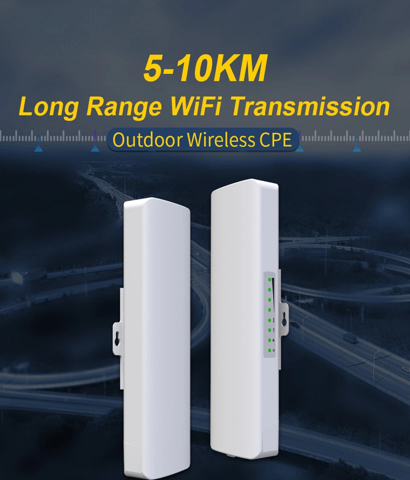 3-5KM 2.4Ghz 5.8Ghz 300Mbps Outdoor Wireless Radio Bridge CPERouter Wi Fi Signal - Image 3 of 4