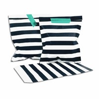 100 Frau Wundervoll PapiertüTen Schwarz, Streifen Candy Bag Candy Bar