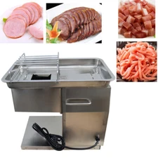 Commercial Meat Slicer with 8mm blade Stainless Steel Cutting Machine 110V