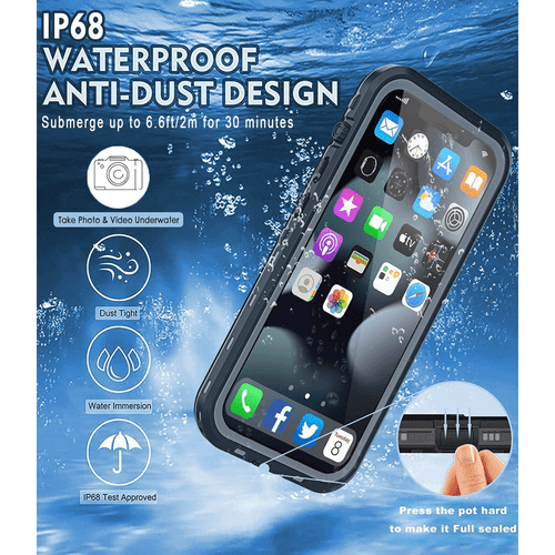 BLACKTECH Waterproof Case For iPhone 15 Plus - Picture 3 of 4