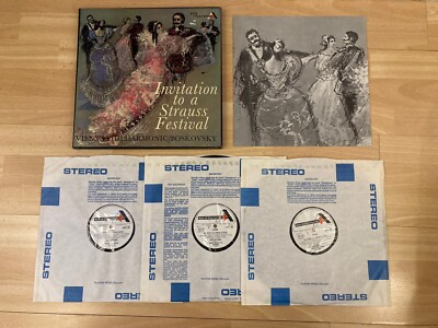 1967 UK 3 LP DECCA STEREO SDDC 298-300 INVITATION STRAUSS FESTIVAL BOX Record