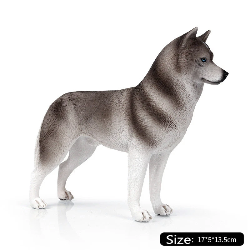  Aydinids Husky Figure Miniature Husky Gray Dog