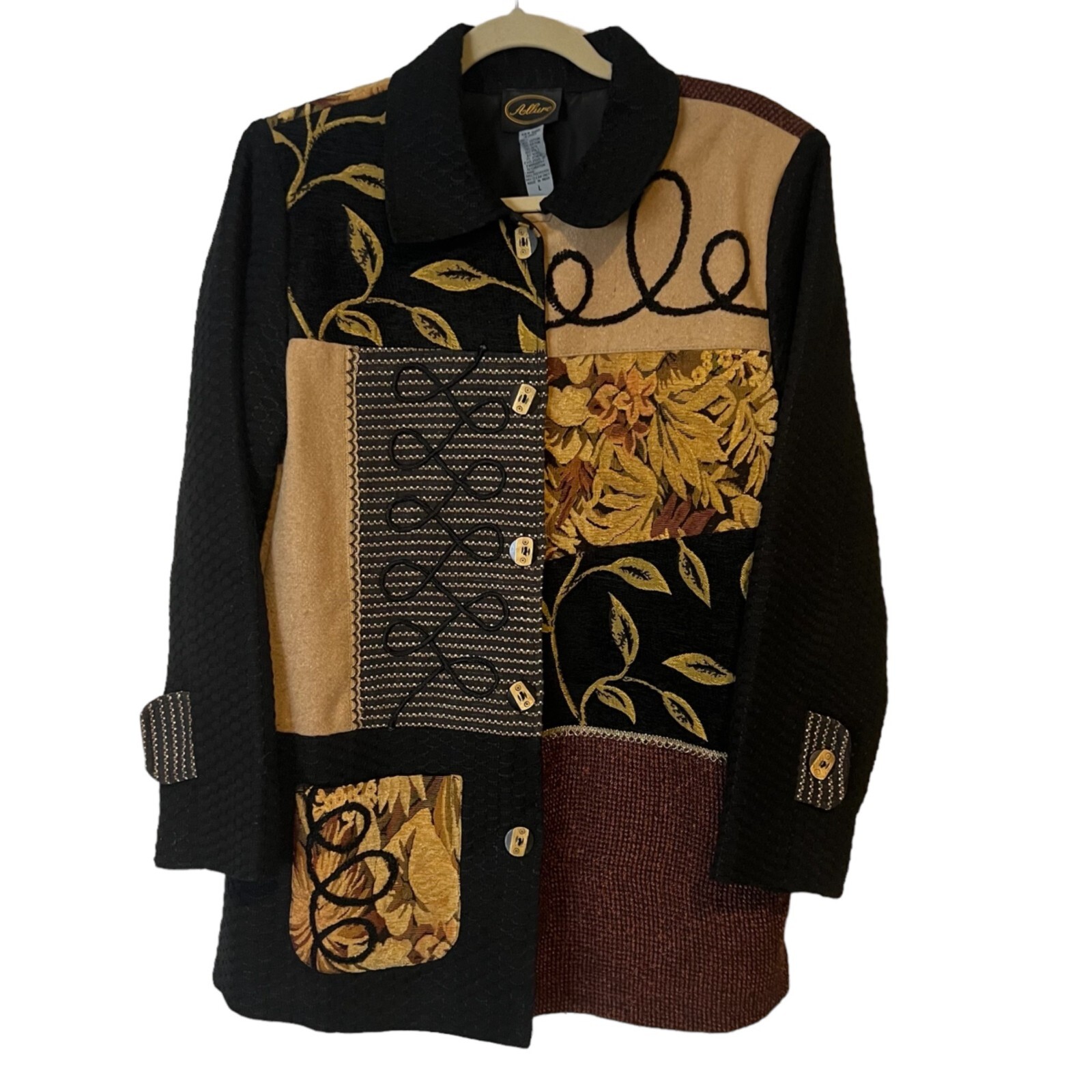 Allure Blazer Womens Large Patchwork Multicolor A… - image 11