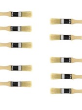 Image of 12mm Disposable Paint Brushes | High-Quality Bristle & Wooden Handle-10 Pack