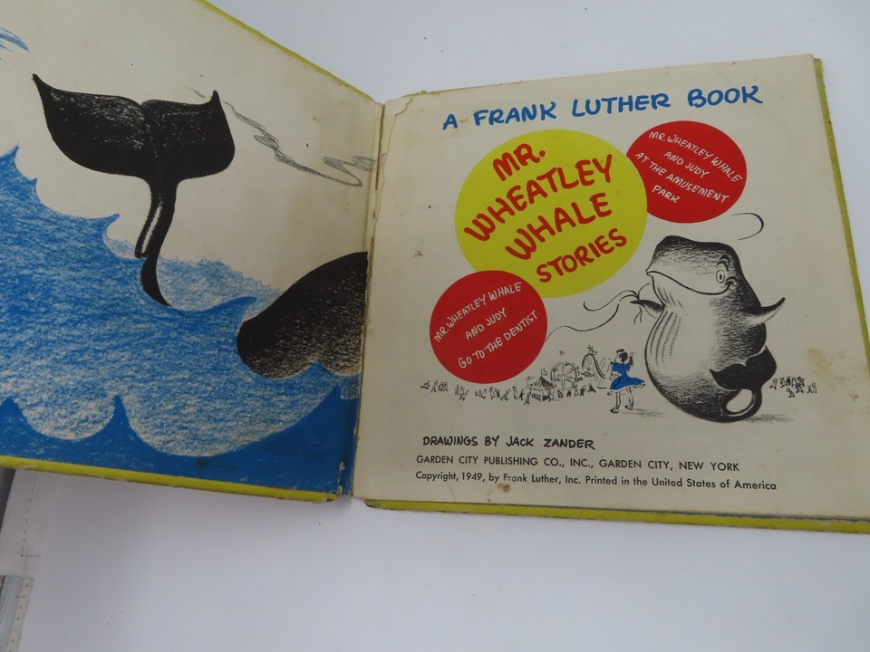 Mr. Wheatley Whale Stories by Frank Luther Drawings Jack Zander Children's Book eBay