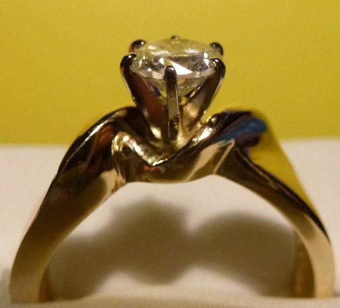 .62ct Natural Diamond Solitaire Ring, solid 14k y… - image 15