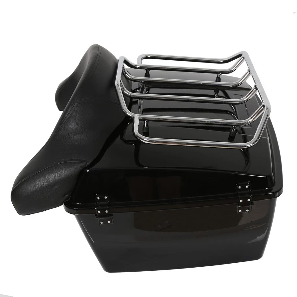 King Luggage Trunk Backrest Rack For Harley-Davidson Road King Glide 1997-2013 - Image 3 of 4