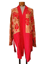 Free People Boho Chic Open Front Kimono Jacket Sz.L