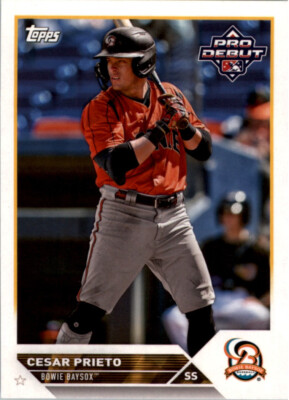 2023 Topps Pro Debut #PD-16 Cesar Prieto Baltimore Orioles Prospect Card