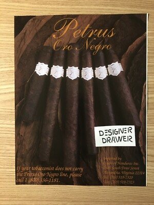 Petrus Oro Negro Cigars 1996 Vintage Print Ad Advertisement: