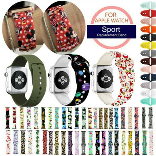 Stampa cinturino sportivo in silicone per iWatch per Apple Watch 38/42/41/45 mm braccialetto - Foto 2 di 124
