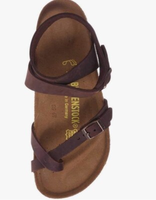Birkenstock Yara Ankle Wrap Sandals Toe Loop Oiled Brown