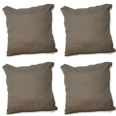 5er Set - Kissenbezüge Kaffeebraun Geprägte Nähte Design Dekorativ 18X18''