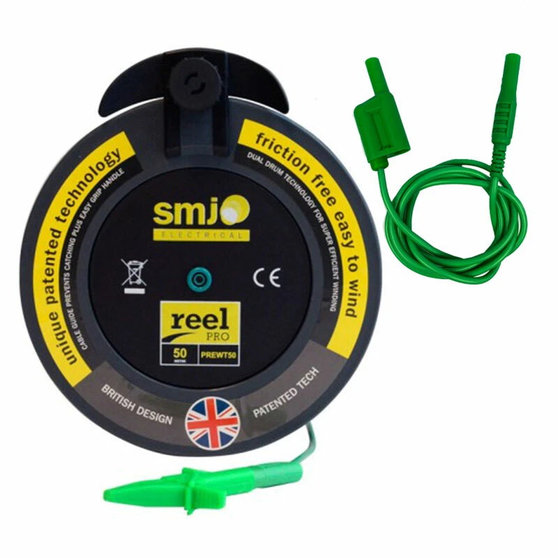 JMS SMJ 50m metre R2 Earth Wander Lead for Megger MFT 1700 Series + Stackable Lead