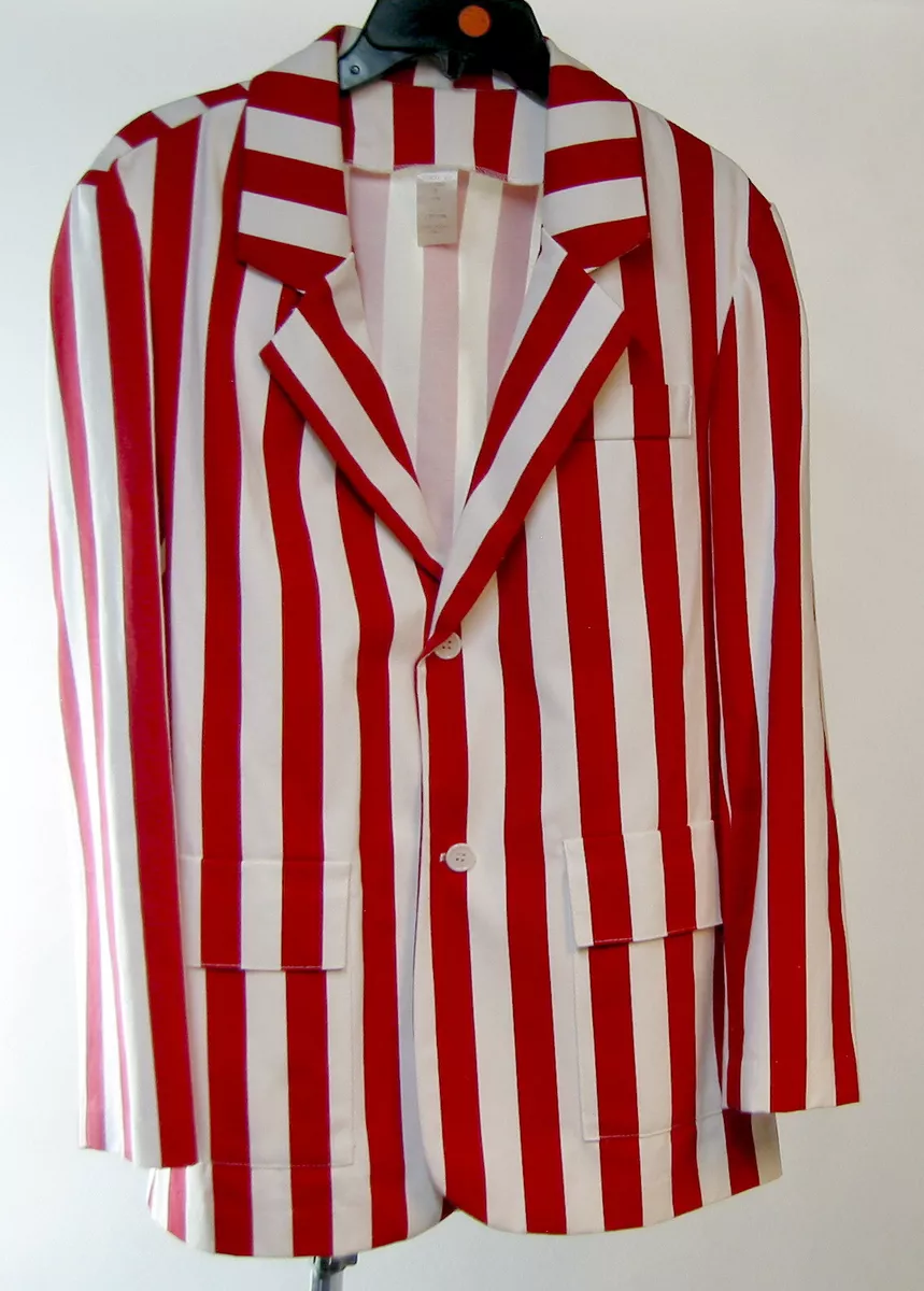 Red white cheap striped jacket