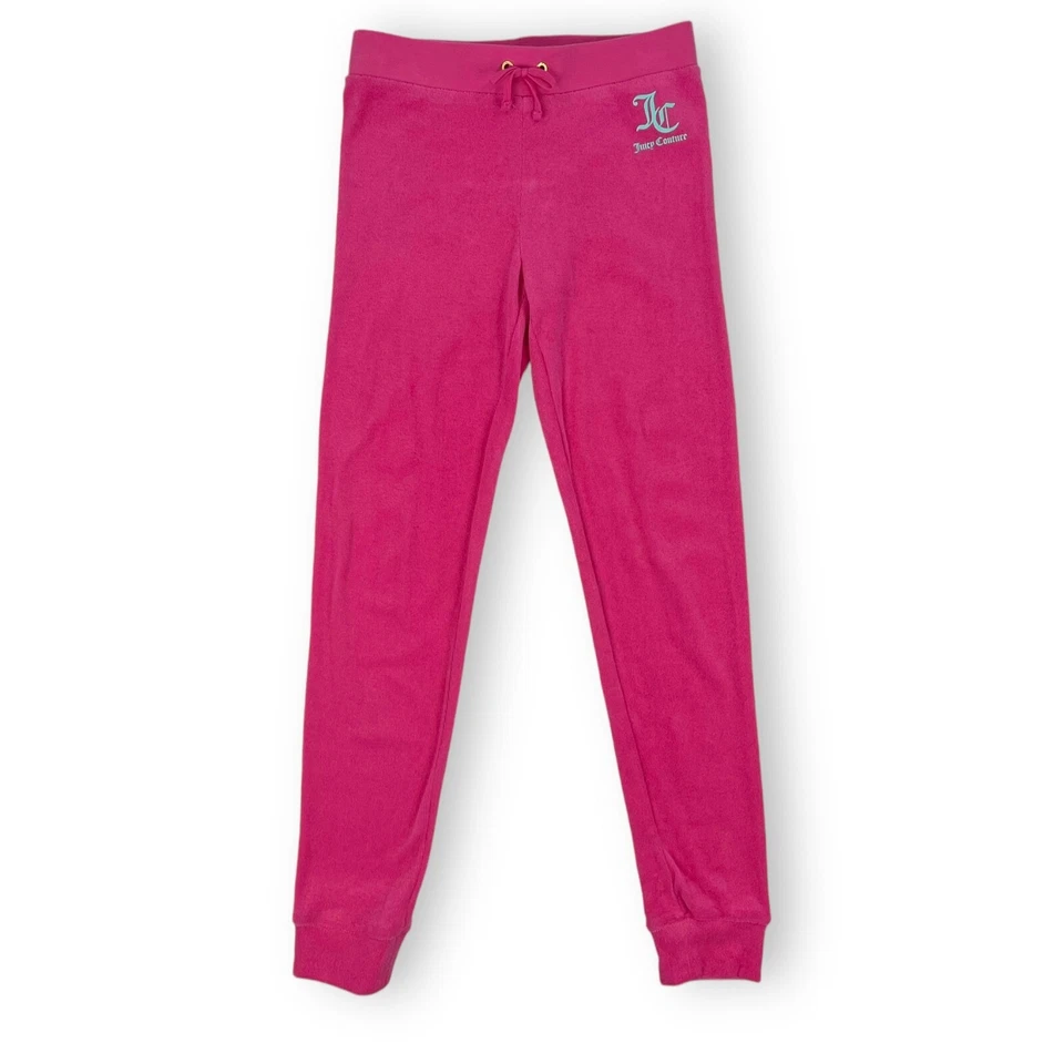 Pantalones Juicy Couture Niñas MT Zuma Rosa Terry Talla 12 Jogger Salón Ligeros Foto 2 de 4
