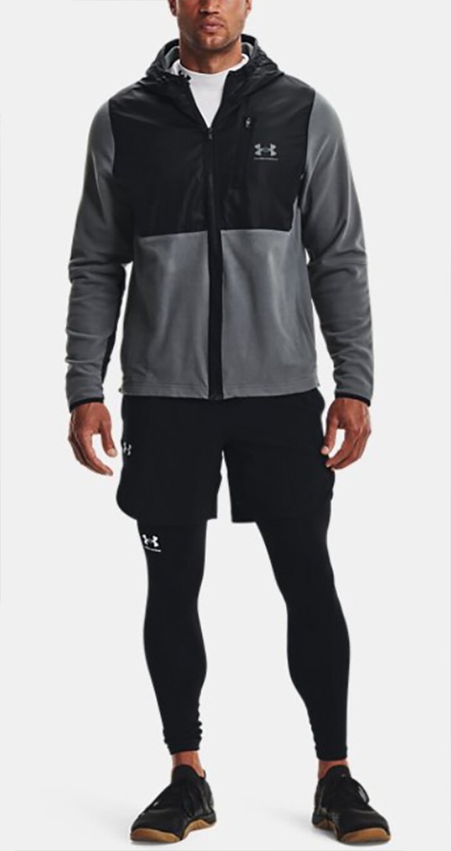 Under Armour スキーウェア メンズ グレー/ブラック　Lサイズ Under Armour Men's Melange Gray ColdGear Infrared Full-Zip Hoodie