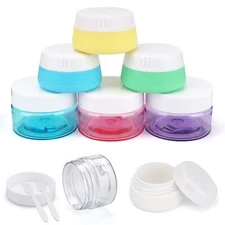 Cosywell Cream Jars for Toiletries Silicone & PP Travel Size Toiletries 8PCS ...