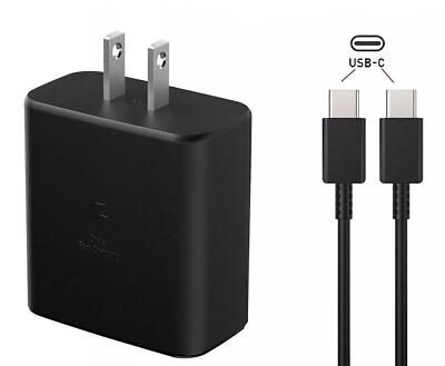 Universal 45W USB-C Super Fast Wall Charger 2M Charging Cord for Samsung S20 S21