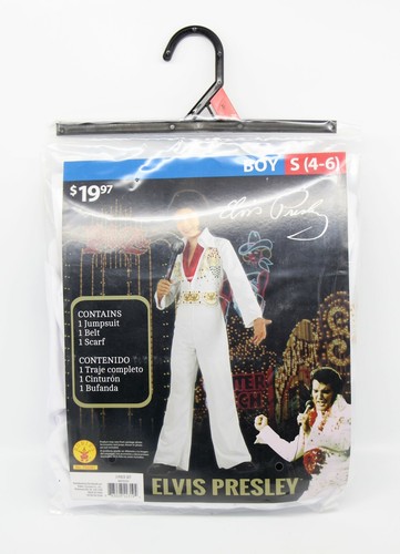 Elvis Presley Halloween Costume Boys Small 4-6 S Jumpsuit, Belt, Scarf |  eBay
