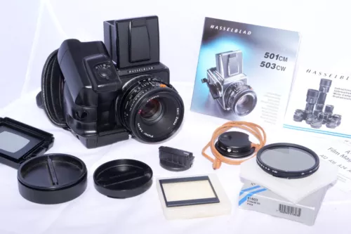 Hasselblad 503 CW Camera, Zeiss Planar CFE 80mm f2.8 T*. A16 Back. Winder CW  ++