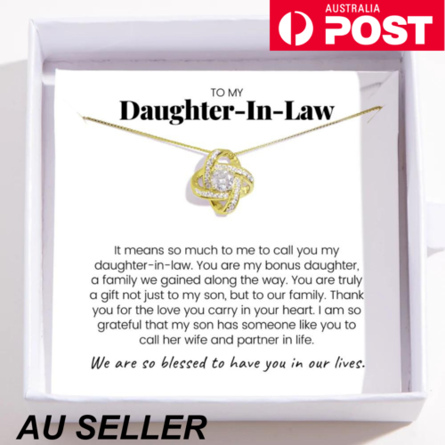 Love Knot Necklace - To My Daughter-In-Law -18k Gold Plated Sterling Silver 925  - Bild 1 von 8