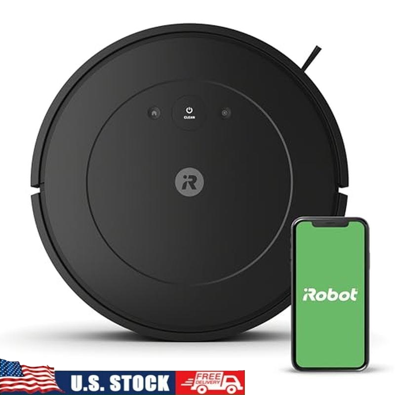 Smart Robot Vacuum with 3-Stage Cleaning Edge Sweep Self-Charging Black-image