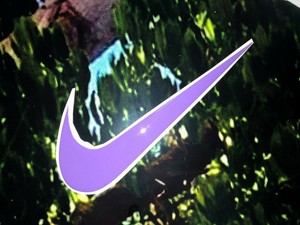 purple nike logo