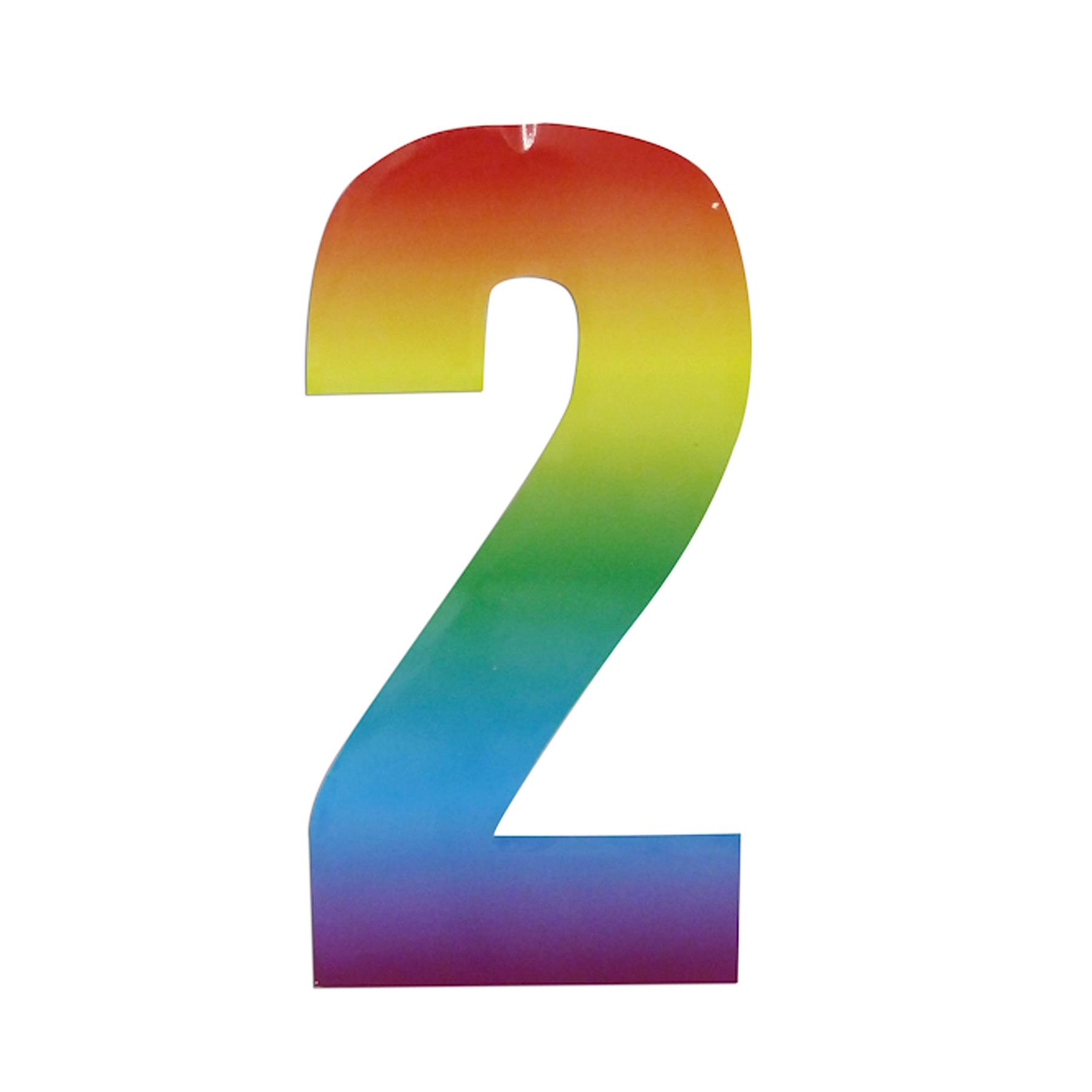 Wheelie Bin/Recycling Box Number Sticker Label - Rainbow - 2