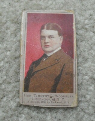 1898 Hand Cut Hon. Timothy Woodruff Lieut Gov New York  Non-sport Card 