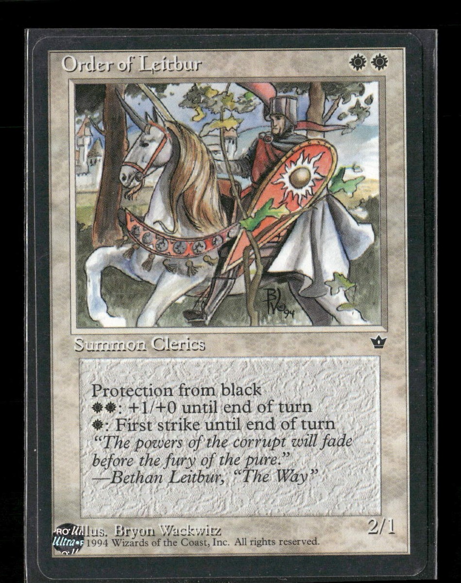 mtg fallen empires card list Order of Leitbur (Male) Fallen Empires # Magic The Gathering MTG