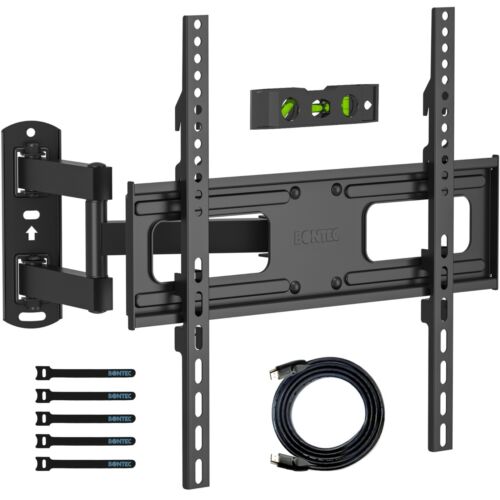 TV Wall Mount for 27-55Inch LED LCD Flat&Curved TVs Swivel Tilt Extend DoubleArm - Picture 1 of 7