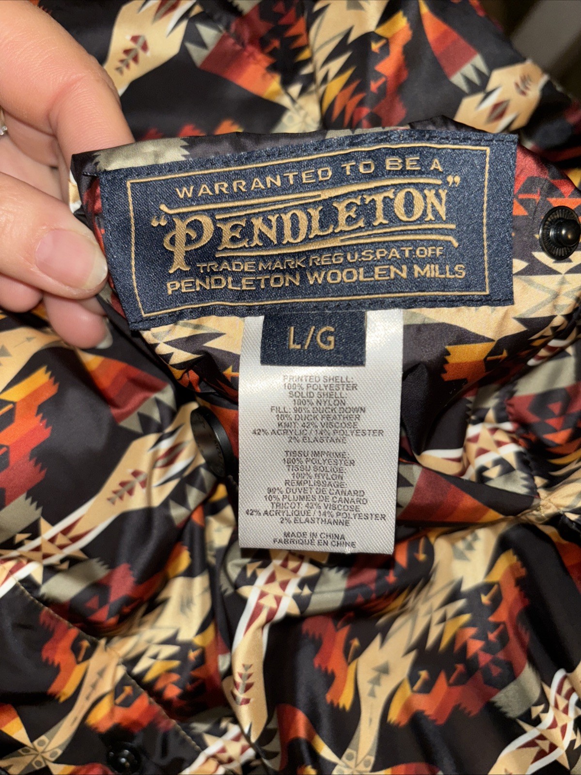 Pendleton Down Filled Zip Front Sleeveless Vest  … - image 8