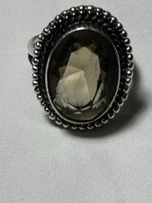 Beautiful Smokey Quartz Gemstone Sterling Silver Ring Size 8 Paid 49.99