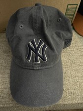 New York Yankees Hat Cap Dad Strap Back Mens One Size Gray MLB New Era 9TWENTY