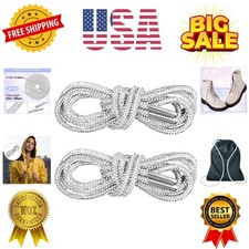 1 Pair Rhinestone Shoe Laces, Round Glitter ShoeLaces for Sneakers, Crystal B...