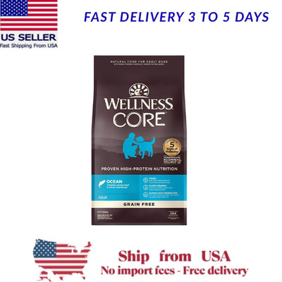 Wellness CORE Adult Dry Dog Food - Natural, Grain Free, Ocean Formula 22 Lb