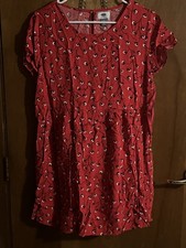 Old Navy Women’s Large Red Mini Dress Floral FREE SHIPPING