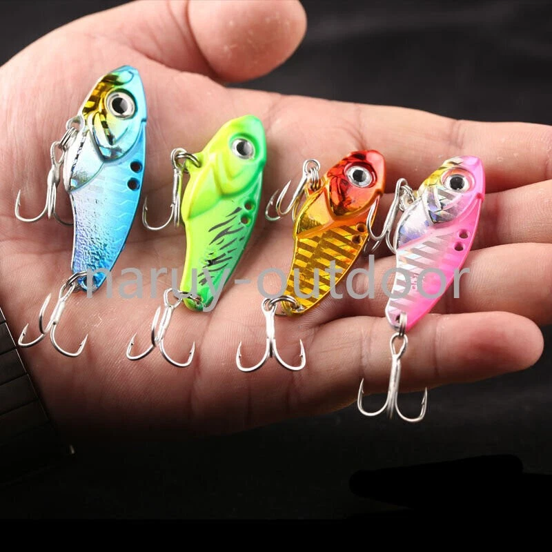 9er Pack Metal Vib Blade Lure Sinking Vibration Baits Vibe für Barsch Zander - Bild 3 von 4
