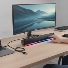 Multi-Device Compatible Bluetooth Speakers with 10W Power and Mood Lighting