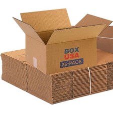 Shipping Boxes 12L x 10W x 6H, 25-Pack Small Corrugated Cardboard Box for Shi...