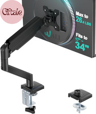 Single Monitor Mount, Gas Spring Monitor Arm for 17-34 Inch Screens, Adjustable