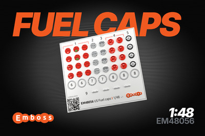 1:48 3D Exterior Detail Set US Fuel Filler Caps
