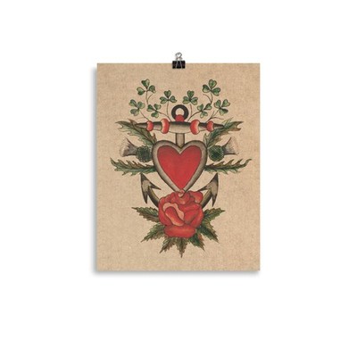 Vintage Americana, Tattoo Art, Symbols of Love, Family, Hope 