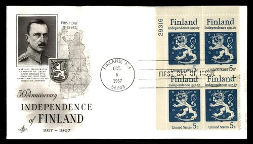 Mayfairstamps US FDC 1967 Finland Anniv Coat of Arms First Day Cover aaw_84683