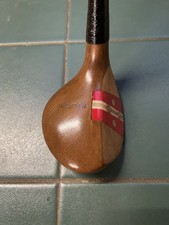 Hickory Golf Clubs Large Head Lofted Wooden Mashie Deep Face C1920s 33 Deg D4