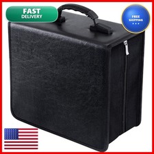 Siveit CD/DVD Case Binder 400 Capacity Black PU Disc Storage