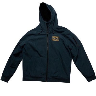 Fox Racing Moto-X Navy Machinists Bomber Coat Hood Men's XXL, Quilted Lining EUC
