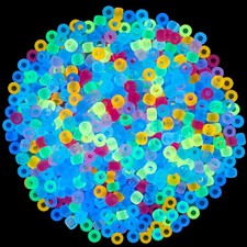 Auvoau 1000Pcs Glow in The Dark Pony Beads Small, - 9 Color